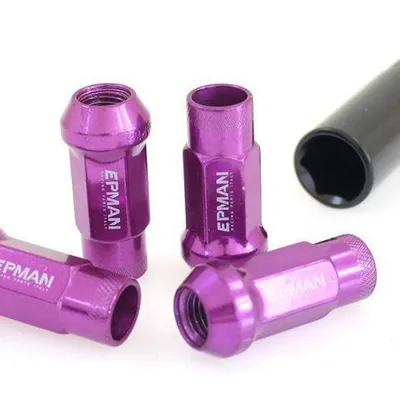 Nakrętki M12x1.5 Stal 48mm EPMAN Purple Stożek