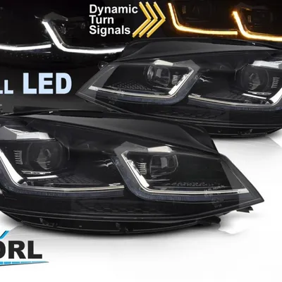 Lampy przednie reflektory full led silver seq drl vw golf vii