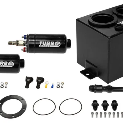 Zbiornik Paliwa Swirl Pot 3L TurboWorks na 2 pompy 300LPH + listwa (w zestawie) Czarny
