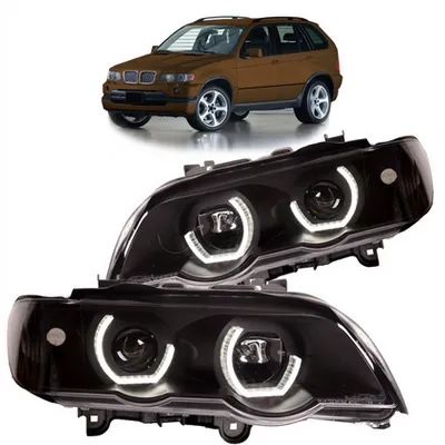 Lampy BMW X5 E53 Przód LED Black