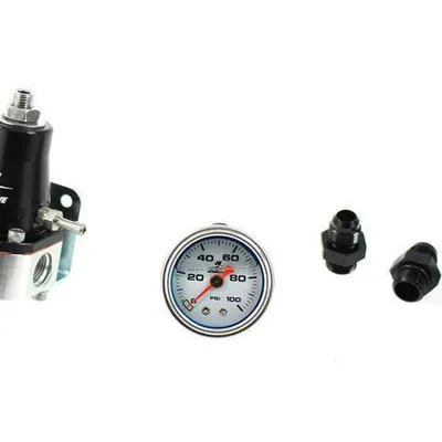 Regulator ciśnienia paliwa Aeromotive EFI 1000HP AN6 Srebrny + Wskaźnik