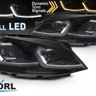 Lampy przednie reflektory full led silver seq drl vw golf vii