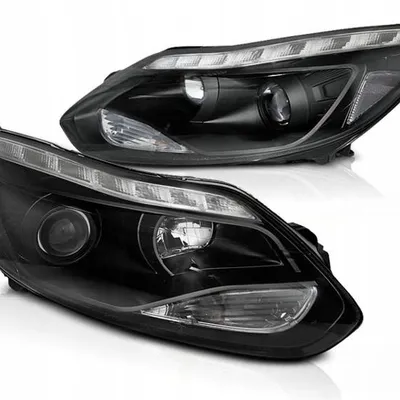 Lampy przednie led black ford focus 3 mk3 11-14