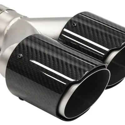 Końcówka Tłumika 89mmx2 wejście 57mm Prawa Carbon Gloss