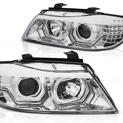 Lampy Bmw E90 E91 05-08 led chrome ringi 3d