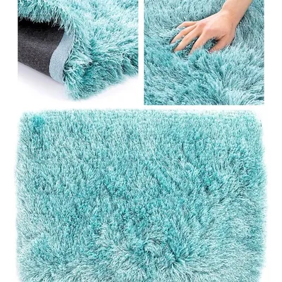 Dywan floro 160 x 200 cm miękki gruby dywan typu shaggy do salonu sypialni