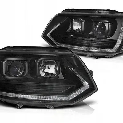 Lampy Vw T5 10-15 led tube black t6 look drl lift