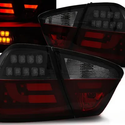 Tylne lampy LED Bar Red Smoke Black BMW E90 Sedan 2005–2008