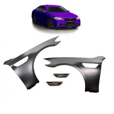 Zestaw błotników przednich z bocznymi otworami wentylacyjnymi LED BMW 5 F10 F11 2009-2016