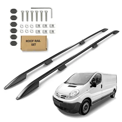 Relingi dachowe Nissan Primastar I X83 L2 | LWB 2002-2015 Czarny LONG