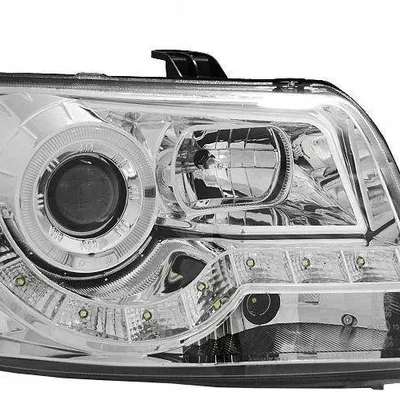 Reflektory lampy przednie Fiat Panda 03- chrom Led