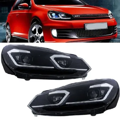 Lampy przednie vw golf 6 08-12 chrome look golf7,5