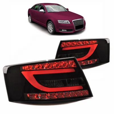 Zestaw Lamp Tylnych LED Black Smoke AUDI A6 C6 przed liftem 2004-2008