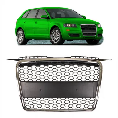 Grill sportowy Chrome & Gloss Black AUDI A3 przed liftem 2005-2008