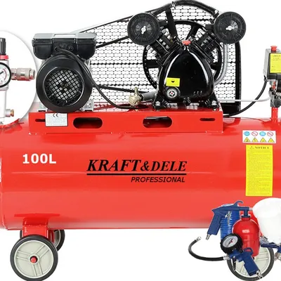Kompresor olejowy 100L 230V KD1472 +Separator! Zestaw