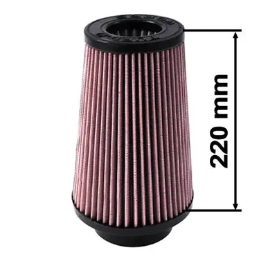 Filtr stożkowy TURBOWORKS H:220mm OTW:60-77mm Purple