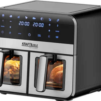 Frytkownica beztłuszczowa 9l 2500w dwie komory 4,5l + lcd kd4179