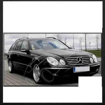 Grill mercedes w211 02-06 black-chrom amg optik