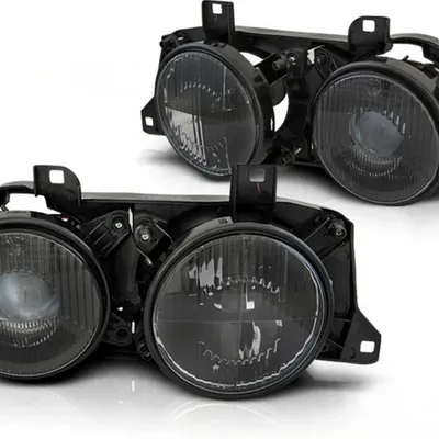 Reflektory lampy Soczewkowe Black Do Bmw E32/E34