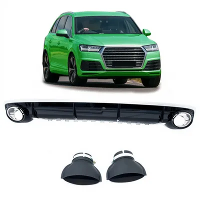 Tylny dyfuzor wraz z końcówkami wydechu AUDI Q7 przed liftem 2015-2018