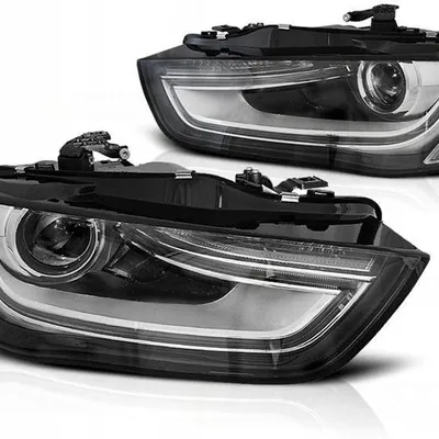 Lampy przednie TRUE DRL BLACK fits AUDI A4 B8 12-1