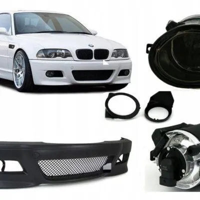 Zderzak przód bmw e46 m3 pakiet + halogeny
