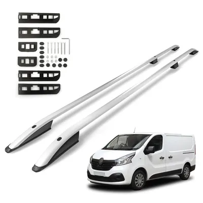 Relingi dachowe Renault Trafic III FG/JG L1 | SWB 2014- Srebrny SHORT