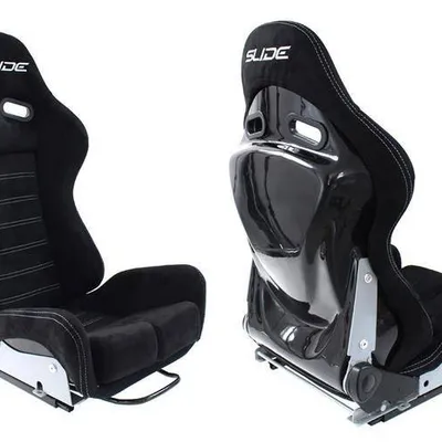 Fotel sportowy SLIDE X3 zamsz Black M