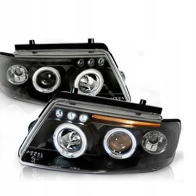 Reflektory przednie VW Passat B5 3B BLACK RINGI +