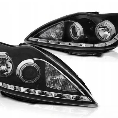 Lampy Ford Focus II mk2 08-10 ringi ccfl black