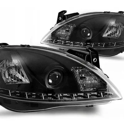 Reflektory przednie Opel Corsa C CZARNE DAYLIGHT