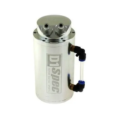 Oil catch tank 0.7L 9mm D1Spec Silver Replica