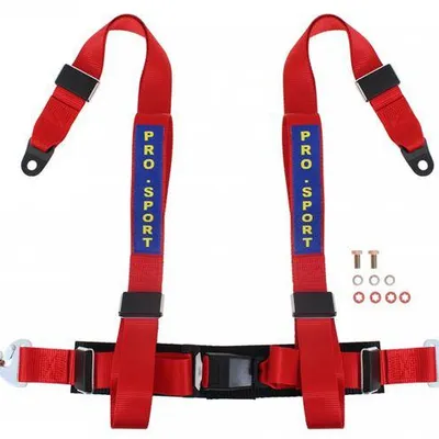 Pasy sportowe 4p 3" Red - Pro Sport