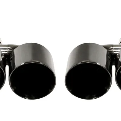 Końcówka Tłumika Typ:33 89mmx2 wejście 70mm Black Chrome Zestaw