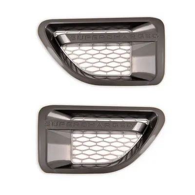 Zestaw kratek przedniego błotnika srebrny LAND ROVER RANGE ROVER SPORT I L320 przed liftem 2005-2009