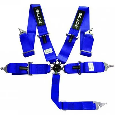 Pasy sportowe SLIDE Quick 5p 3" Blue Homologacja SFI