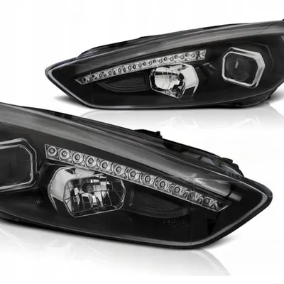 Lampy Reflektory Ford Focus Mk3 15- Black Drl Led