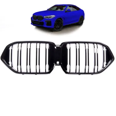 Grill (nerki) do bmw x6 19- dual line gloss black