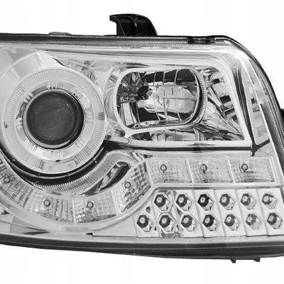 Reflektory lampy przednie Fiat Panda II Chrom dayl