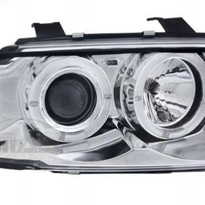 Lampy przednie reflektory A4 B5 CHROM SOCZEWKI + R