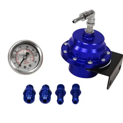 Regulator ciśnienia paliwa TurboWorks AN6 + zegar BLUE