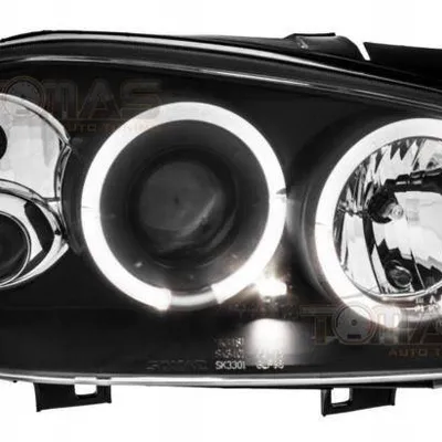 Reflektory lampy przednie VW Golf IV Ringi Black