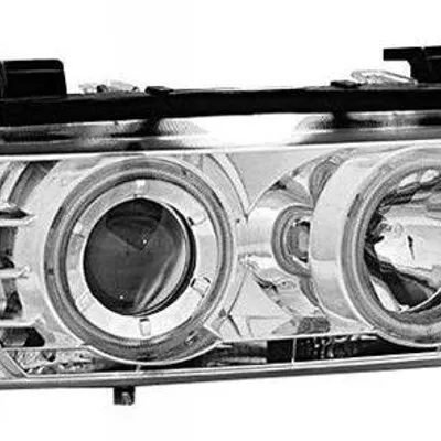 Reflektory przednie BMW E39 CHROM LED + RINGI