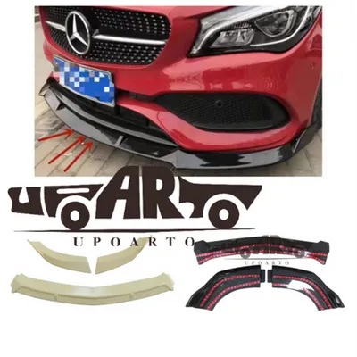 Dokładka przedniego zderzaka Gloss Black MERCEDES CLA C117, X117 Facelift 2014-2019