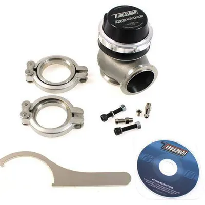 Wastegate zewnętrzny TurboSmart 45mm 1.0 Bar Hyper-Gate V-Band Czarny