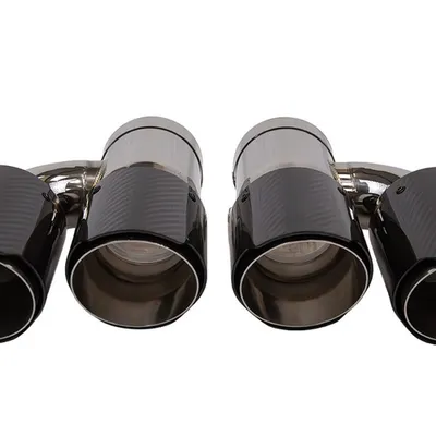 Końcówka Tłumika Typ:06 89mmx2 wejście 70mm Carbon Gloss Zestaw