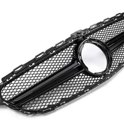 Grill mercedes w205 c 2018- c63 amg look black kam
