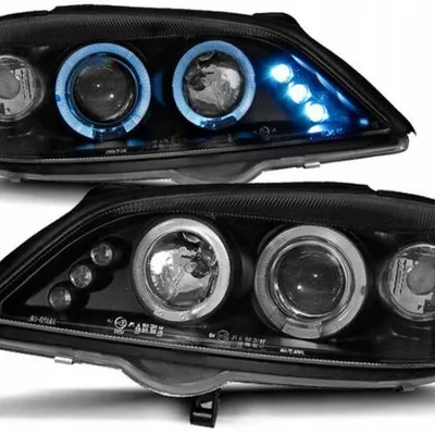 Reflektory lampy przednie Opel Astra G RINGI BLACK