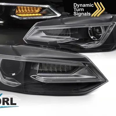 Lampy przednie LED do VW POLO V 9-17 black
