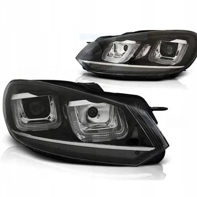 Lampy Vw Golf 6 VI 08-12 led black drl silver line